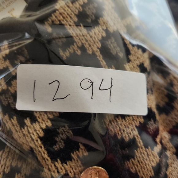 Vintage Tally-Ho Sweater Womens Large Leopard Print Cardigan Button Front 90s - Picture 11 of 11